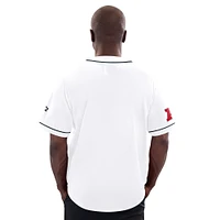 Men's Starter  White Houston Texans Relay Full-Button Baseball Jersey