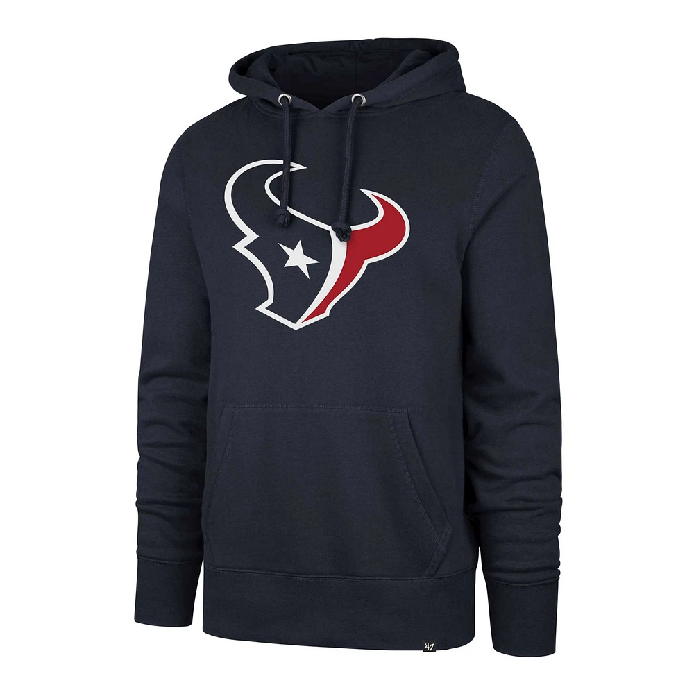 Men's '47 Navy Houston Texans Imprint Headline Pullover Hoodie