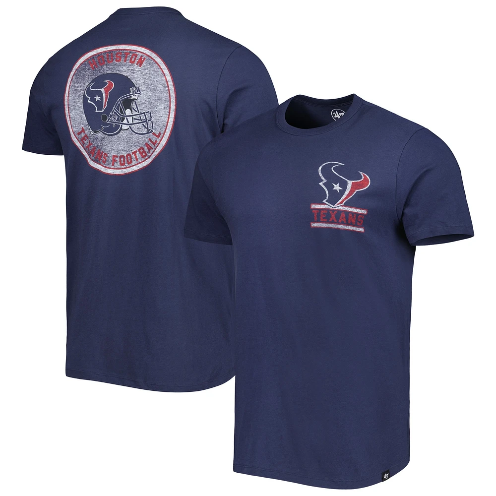 T-shirt pour homme '47 bleu marine Houston Texans Open Field Franklin