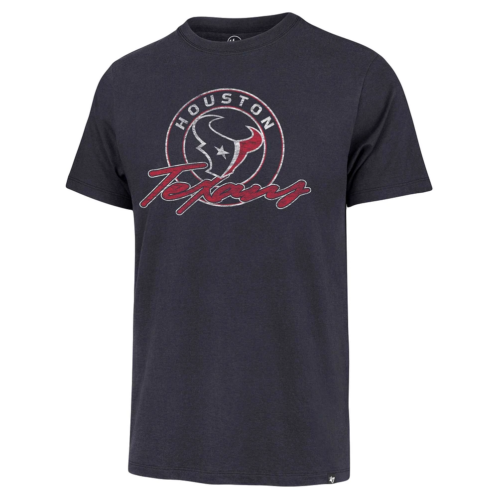 Men's '47 Navy Houston Texans Ringtone Franklin T-Shirt