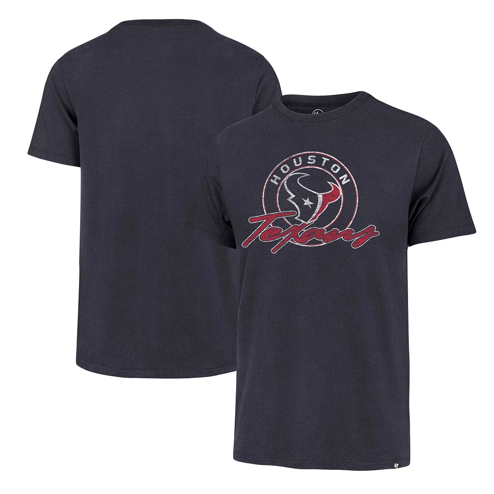 Men's '47 Navy Houston Texans Ringtone Franklin T-Shirt