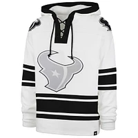 Men's '47  White Houston Texans After Image Superior Lacer with Hood