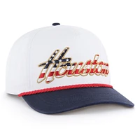 Men's '47 White Houston Texans Patriotic Overhand Hitch Adjustable Hat