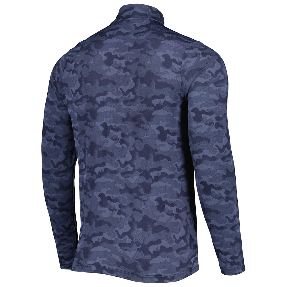 Men's Antigua Navy Houston Texans Brigade Quarter-Zip Sweatshirt