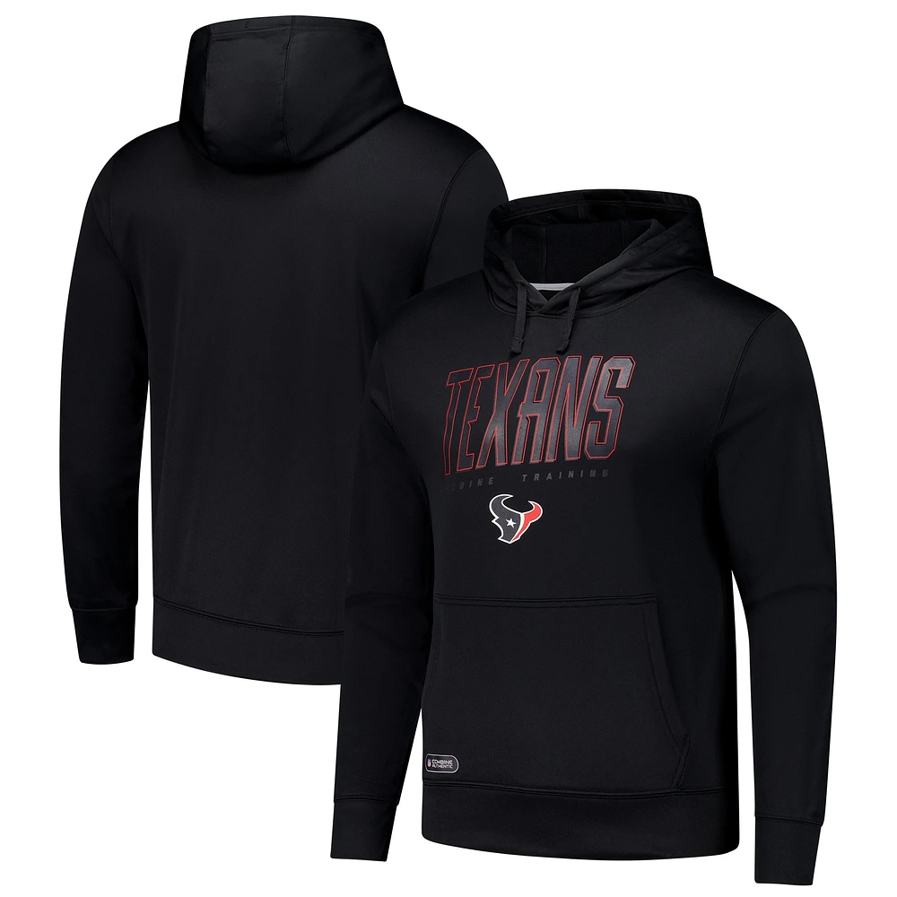 Men's Black Houston Texans Combine Authentic Pullover Hoodie