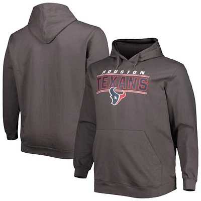 Sweat à capuche et logo Big & Tall Houston Texans gris anthracite pour homme