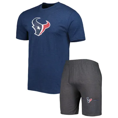 Houston Texans Concepts Sport Meter T-Shirt & Shorts Set - Navy/Charcoal