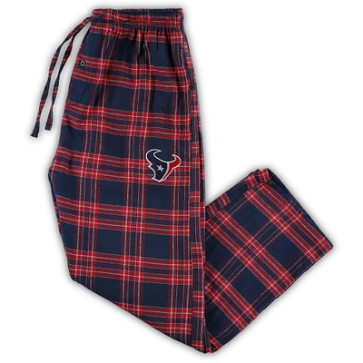 Pantalon de nuit pour homme Concepts Sport Bleu marine/rouge Houston Texans Big & Tall Ultimate