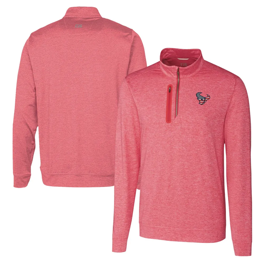 Lids Houston Texans Cutter & Buck Americana Stealth Quarter-Zip Pullover  Top - Red