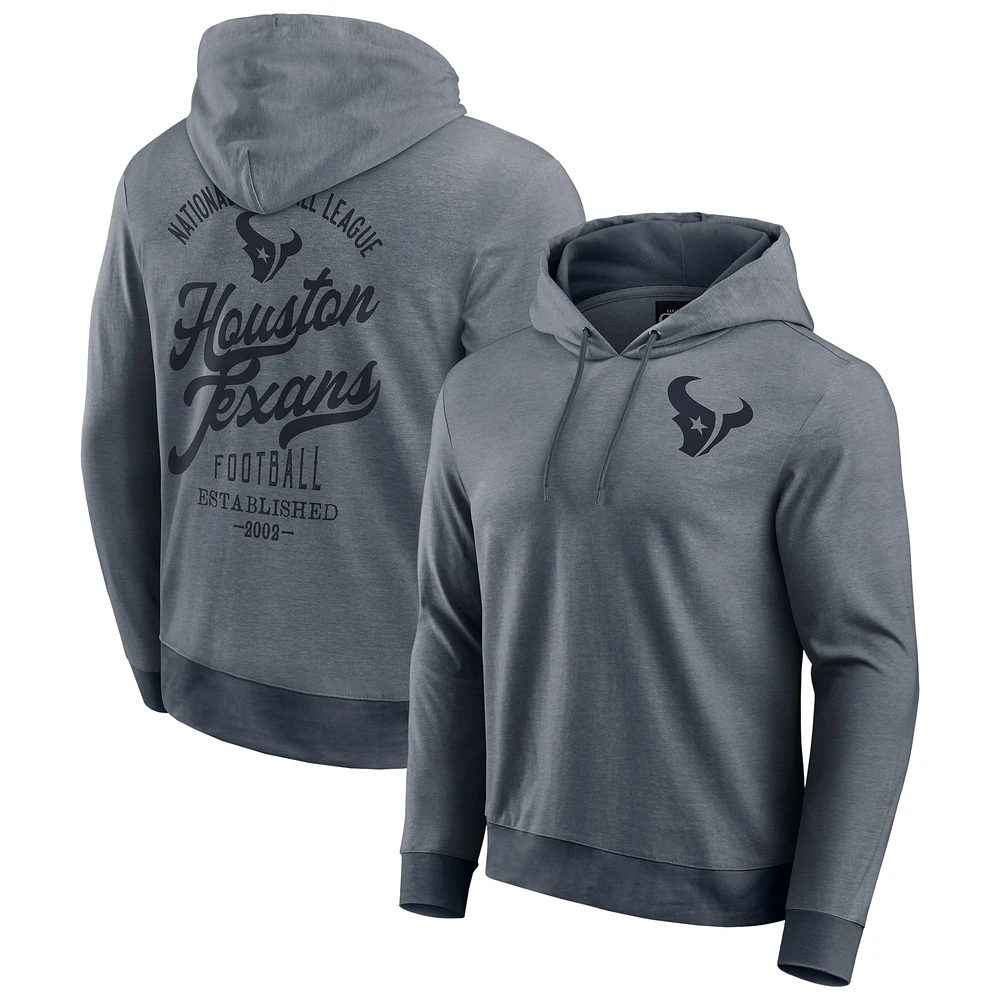 Sweat à capuche en tricot ton sur pour homme de la collection Darius Rucker Fanatics, bleu marine, Houston Texans