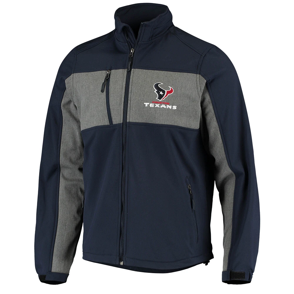 Men's Dunbrooke Navy Houston Texans Circle Zephyr Softshell Full-Zip Jacket