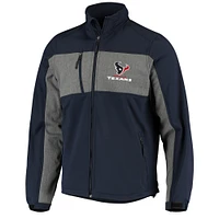 Men's Dunbrooke Navy Houston Texans Circle Zephyr Softshell Full-Zip Jacket