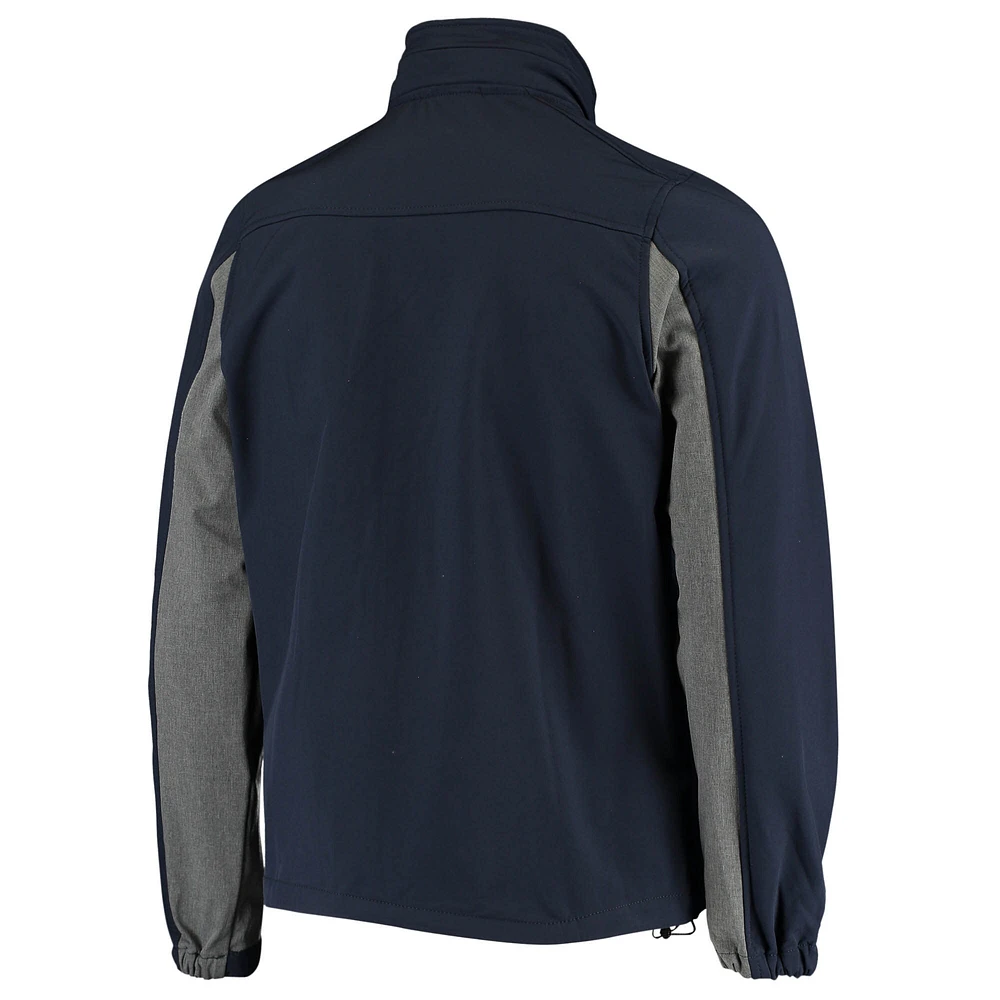 Men's Dunbrooke Navy Houston Texans Circle Zephyr Softshell Full-Zip Jacket