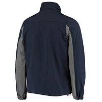 Men's Dunbrooke Navy Houston Texans Circle Zephyr Softshell Full-Zip Jacket