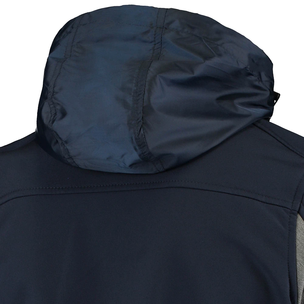 Men's Dunbrooke Navy Houston Texans Circle Zephyr Softshell Full-Zip Jacket