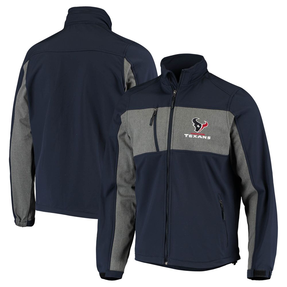 Men's Dunbrooke Navy Houston Texans Circle Zephyr Softshell Full-Zip Jacket