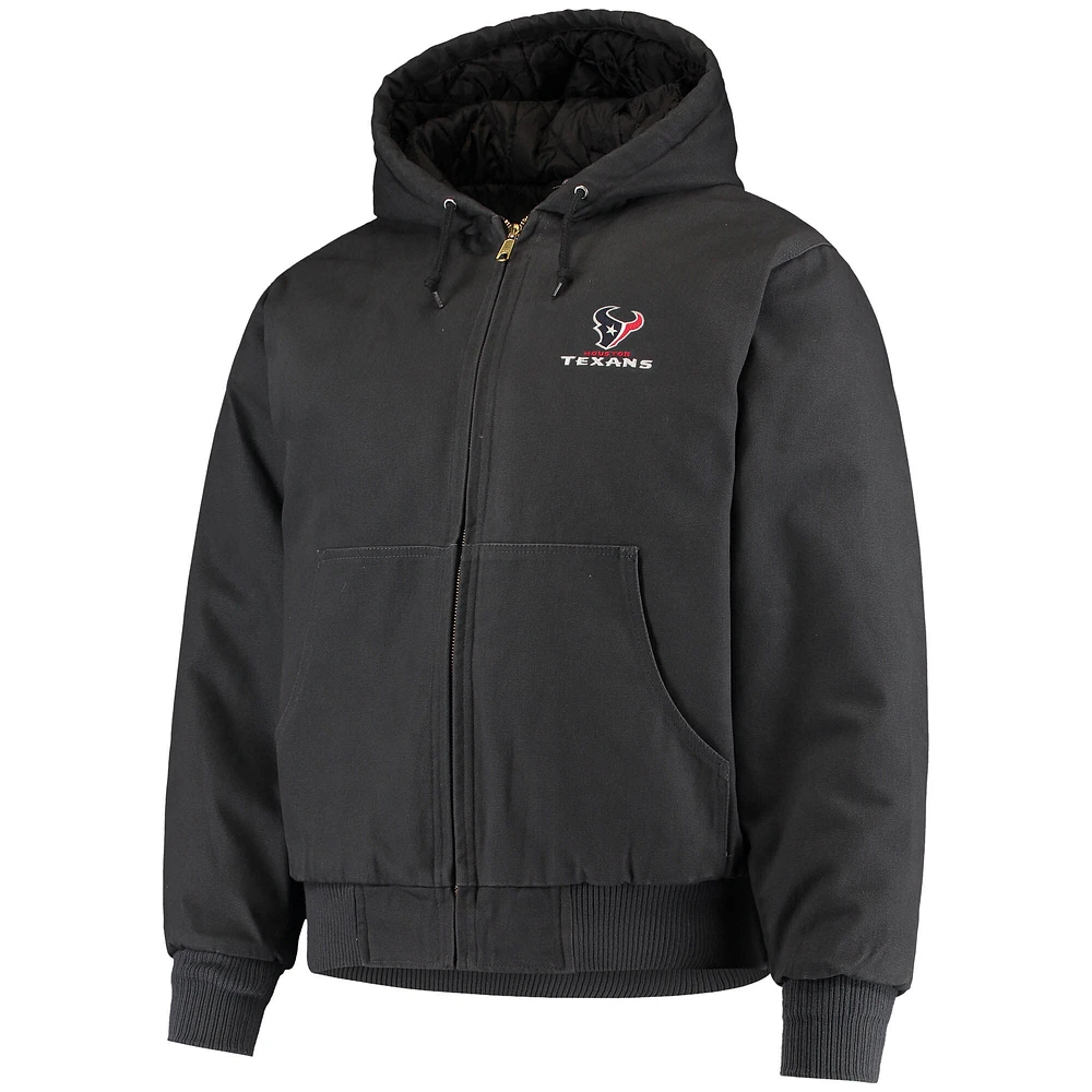 Men's Dunbrooke Navy Houston Texans Dakota Cotton Canvas Hooded Jacket