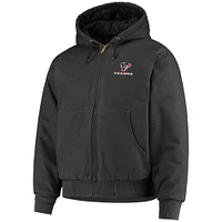 Men's Dunbrooke Navy Houston Texans Dakota Cotton Canvas Hooded Jacket