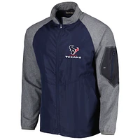 Men's Dunbrooke Navy Houston Texans Hurricane Raglan Full-Zip Windbreaker Jacket