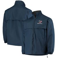 Men's Dunbrooke Navy Houston Texans Triumph Fleece Full-Zip Jacket