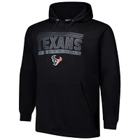 Men's Fanatics Black Houston Texans Big & Tall Pop Pullover Hoodie