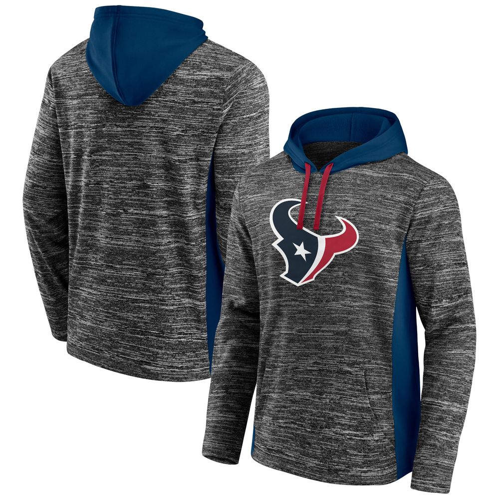 Fanatics Branded Men's Fanatics Branded Charcoal/Navy Houston Texans  Instant Replay Space-Dye - Pullover Hoodie