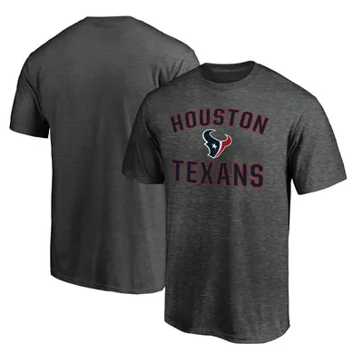 Houston Texans Logo Fanatics Branded Big & Tall Victory Arch T-Shirt - Heathered Charcoal