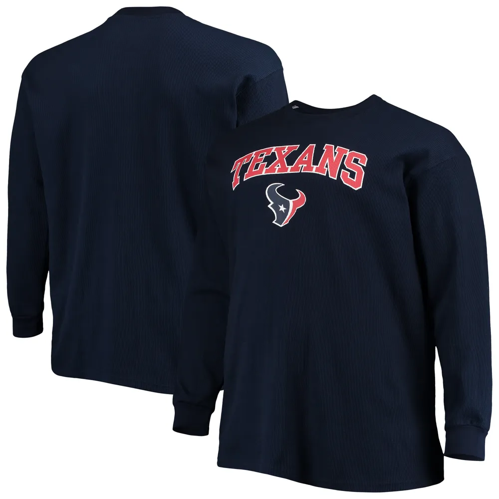 Lids Houston Texans Fanatics Branded Big & Tall Thermal Long Sleeve T-Shirt  - Navy
