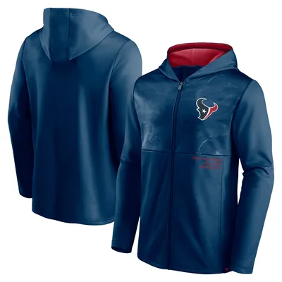 Houston Texans Fanatics Branded Defender Full-Zip Hoodie Jacket - Navy