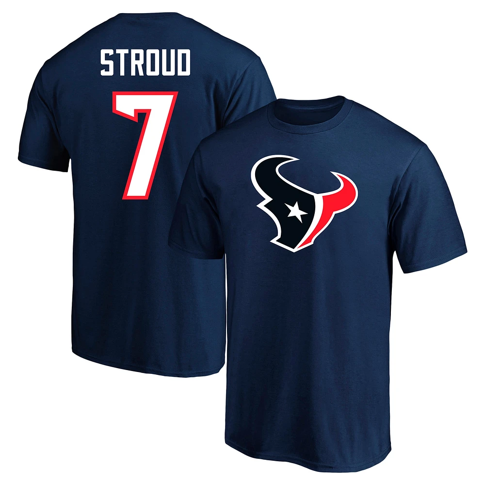 Fanatics pour hommes C.J. Stroud Navy Houston Texans Big & Tall Player Name Number T-shirt