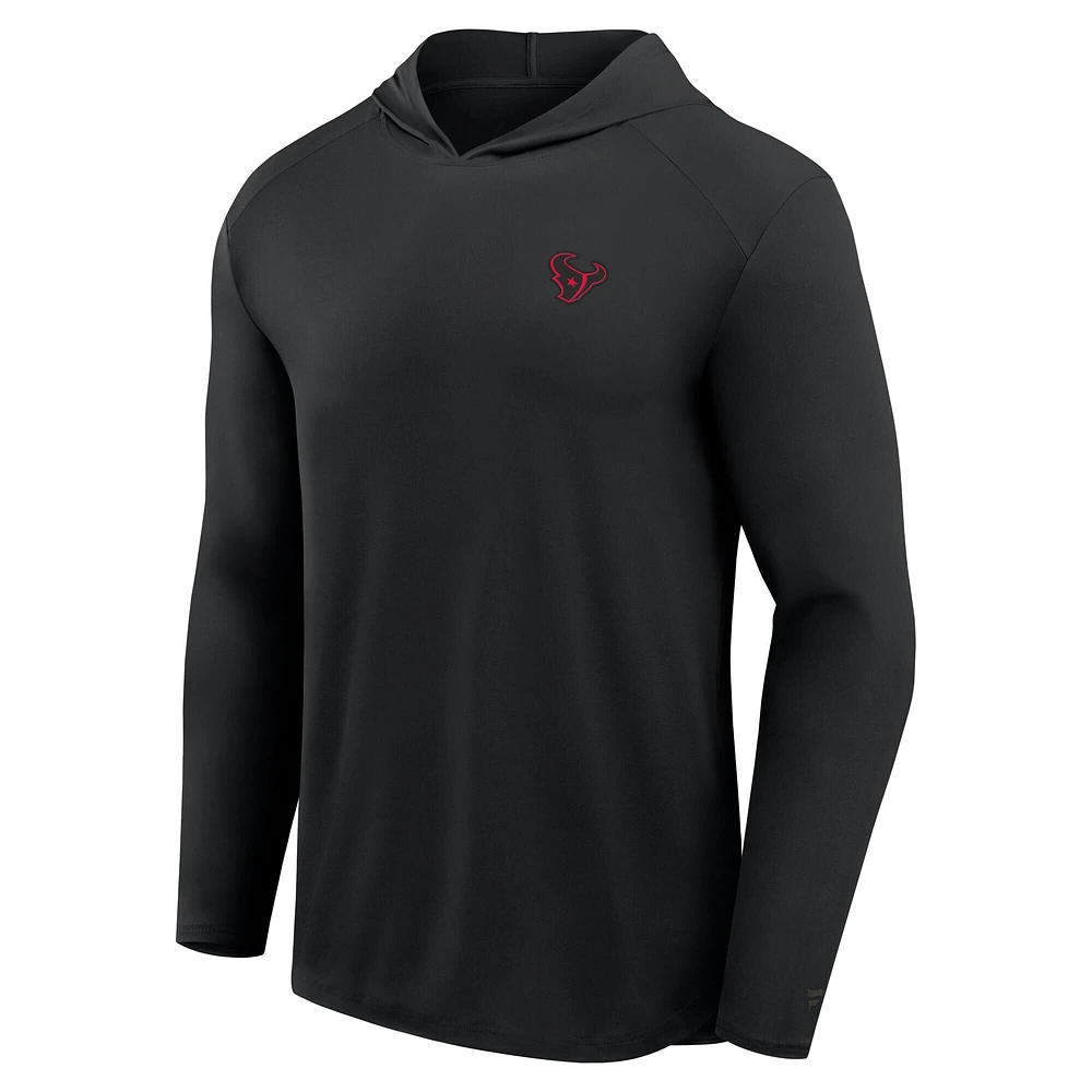 T-shirt à capuche manches longues Fanatics gris Houston Texans Front Office Power Mono pour hommes