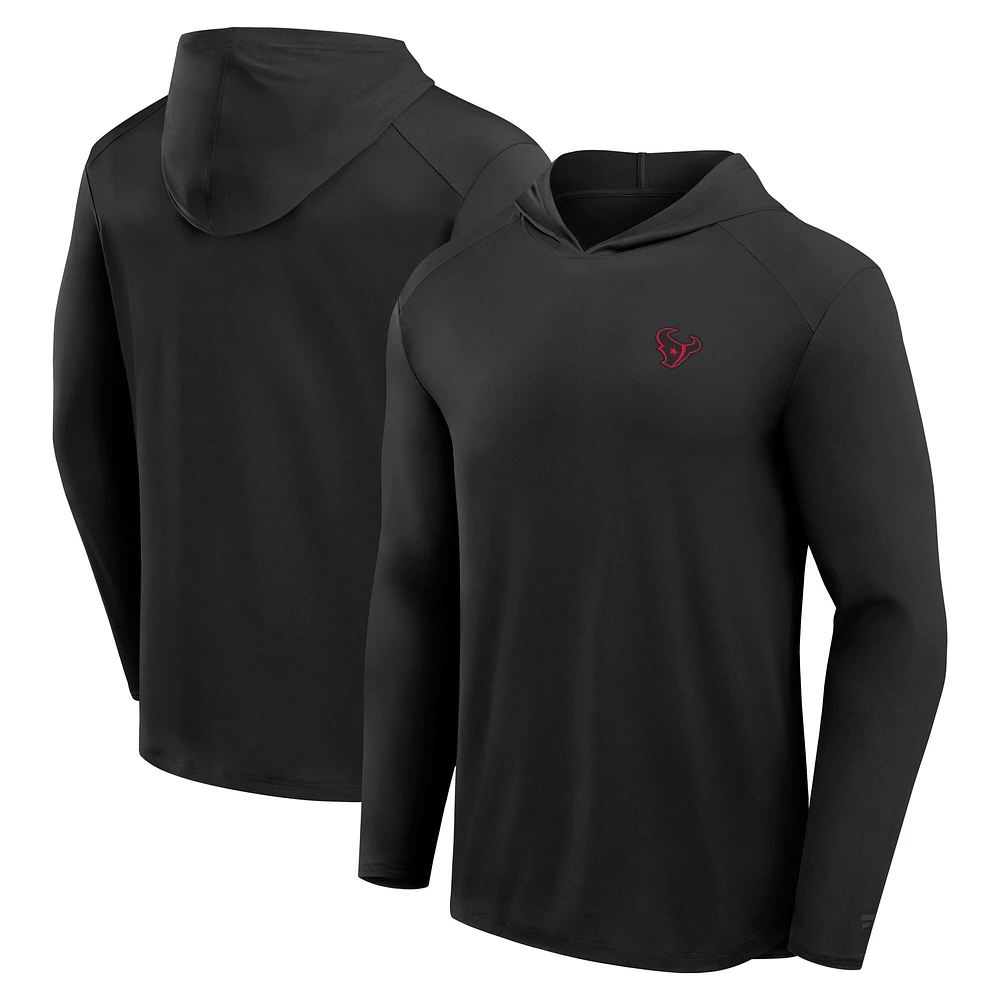 T-shirt à capuche manches longues Fanatics gris Houston Texans Front Office Power Mono pour hommes