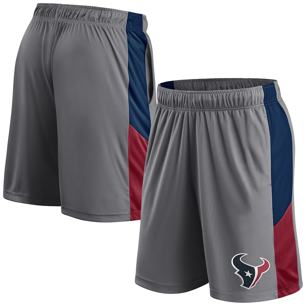 Short gris avec logo principal des Houston Texans Fanatics pour homme