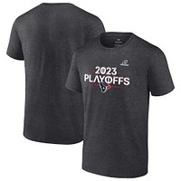 T-shirt prêt pour les éliminatoires de la NFL 2023 des Houston Texans Fanatics Heather Charcoal hommes