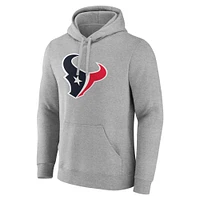 Men's Fanatics Heather Gray Houston Texans Deliver Fleece Pullover Hoodie