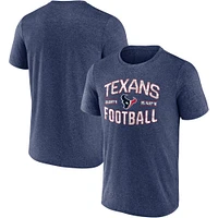 T-shirt Fanatics Heathered Navy pour homme avec inscription « Want To Play » des Houston Texans