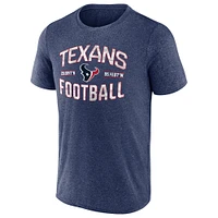 T-shirt Fanatics Heathered Navy pour homme avec inscription « Want To Play » des Houston Texans