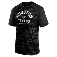 Men's Fanatics Houston Texans Blackout Hail Mary Raglan T-Shirt