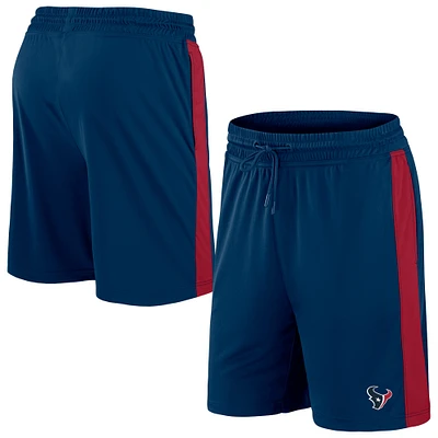 Fanatics pour hommes bleu marine/rouge Houston Texans Break It Loose - Shorts