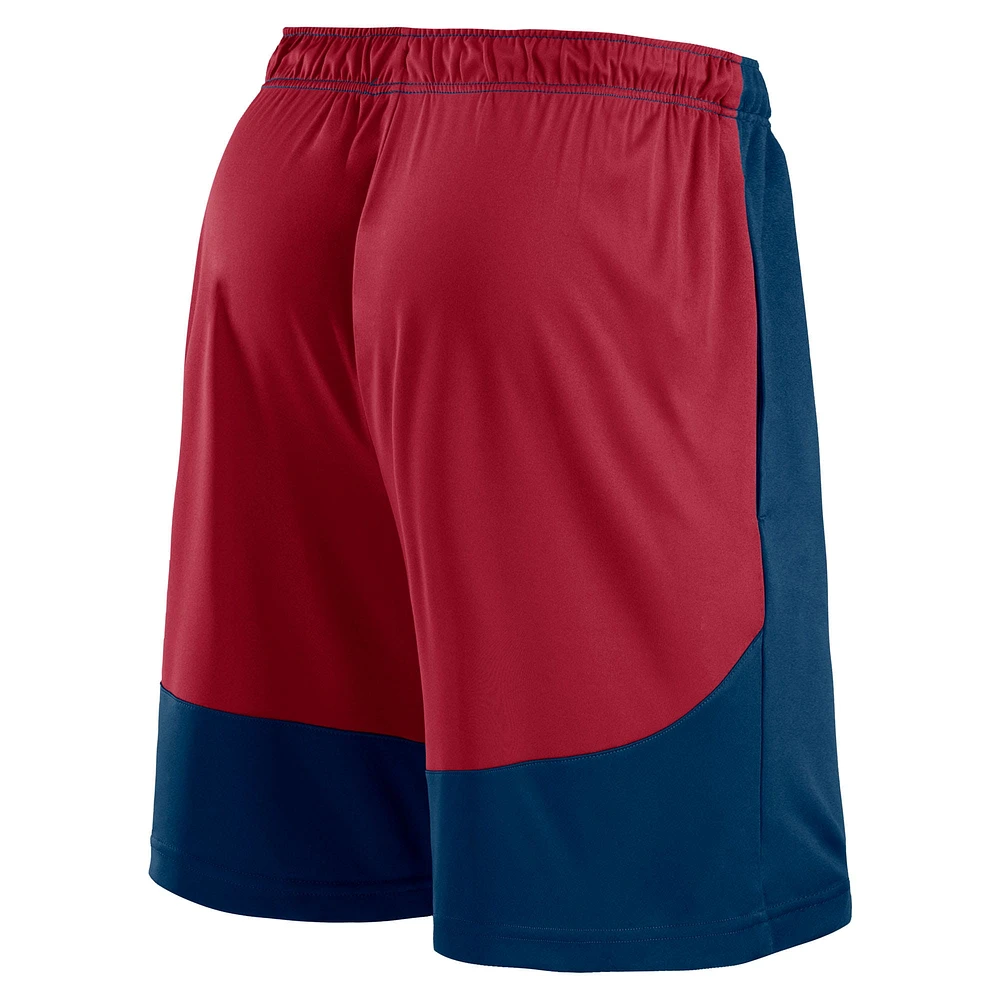 Short de lancement Fanatics bleu marine/rouge pour homme des Houston Texans