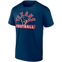 Ensemble combiné de t-shirts du calendrier 2023 des Houston Texans Fanatics pour hommes, bleu marine/blanc