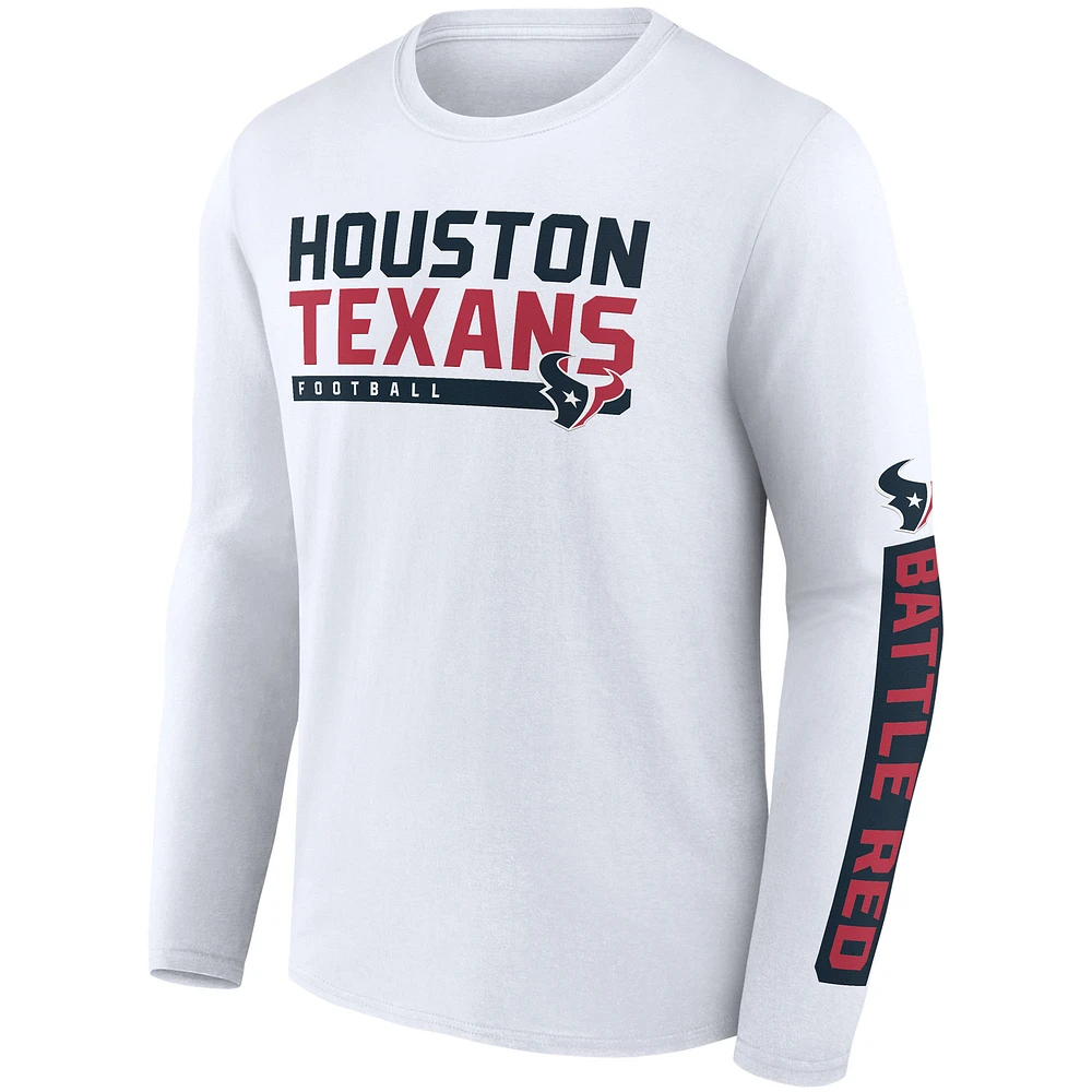 Ensemble combiné de t-shirts du calendrier 2023 des Houston Texans Fanatics pour hommes, bleu marine/blanc