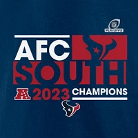 T-shirt Fanatics Navy Houston Texans 2023 AFC South Division Champions Conquer pour hommes