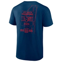 T-shirt Fanatics pour homme bleu marine Houston Texans Champions de la division sud l'AFC 2024