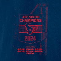 T-shirt Fanatics pour homme bleu marine Houston Texans Champions de la division sud l'AFC 2024