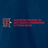 T-shirt Fanatics pour homme bleu marine Houston Texans Champions de la division sud l'AFC 2024