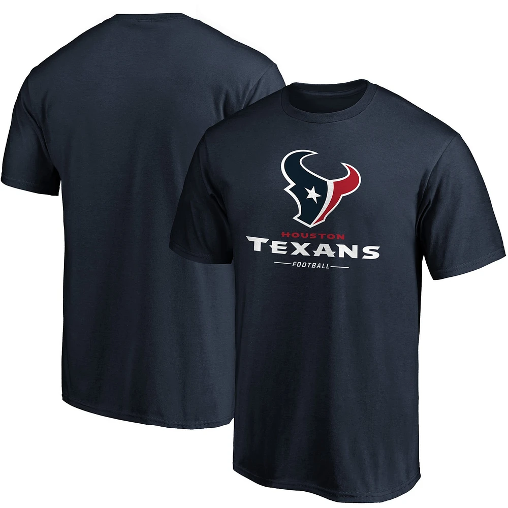 T-shirt bleu marine avec logo de l'équipe Fanatics Houston Texans Big & Tall pour hommes