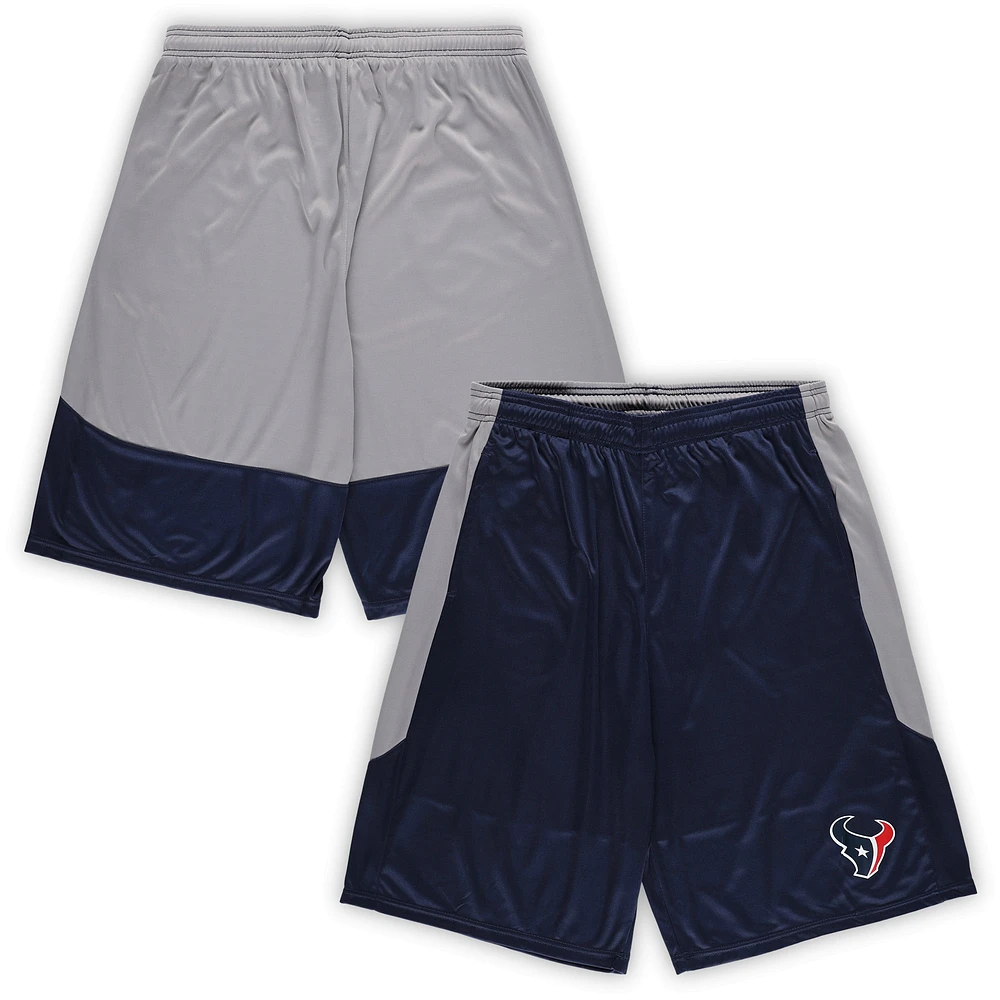 Short bleu marine avec logo de l'équipe Fanatics Houston Texans Big & Tall pour hommes