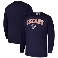 Men's Fanatics Navy Houston Texans Big & Tall Thermal Long Sleeve T-Shirt