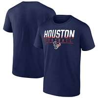 Men's Fanatics  Navy Houston Texans Blocked T-Shirt